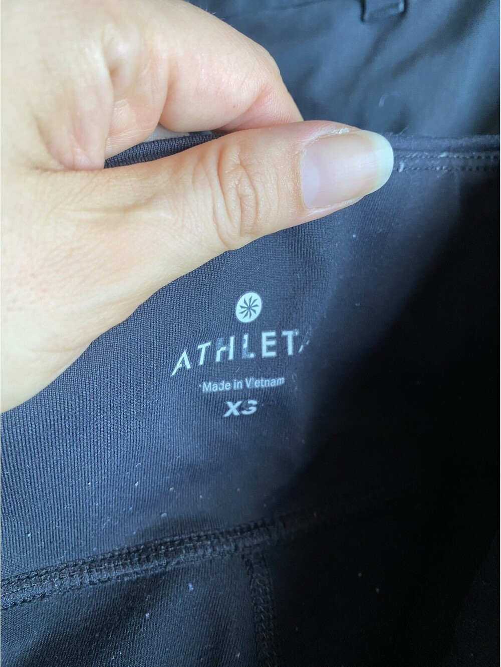 Athleta XS Moto-vating Black Mesh Leggings Activewear Gym Workout - Picture 7 of 7